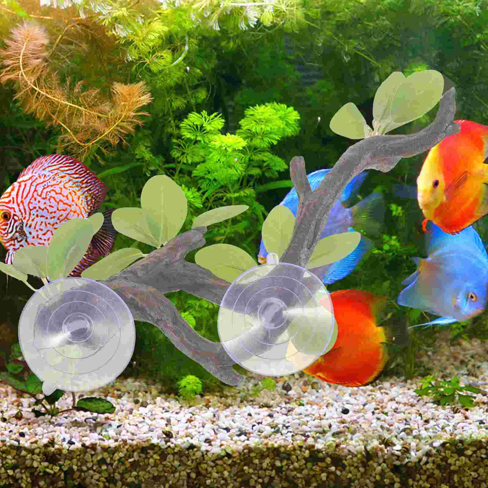 Terrario de resina simulada, planta de tanque, suministros para acuario, terrario de animales, accesorios para tanque de rana, plantas de lagarto, fondo de serpiente 2