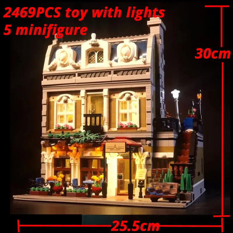 

Compatible With 10243 15010 Parisian Restaurant Building Blocks Bricks Birthday Christmas Gift Toys 2469PCS