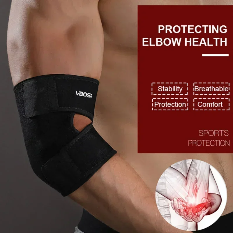 Compression Elbow Pads for Outdoor Sports, Fitness Training Equipment, Cycling, Tennis, Badminton, Basketball, 1Pc, 2Pcs