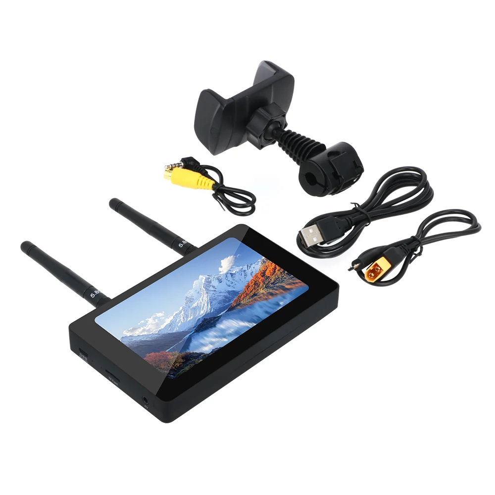 Moniteur FPV 5,8 GHz 5 pouces avec DVR et batterie 4000mAh