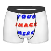 Your Image Here Man's Boxer Briefs Underwear Customizable Free Design Highly Breathable Top Quality Gift Idea 1