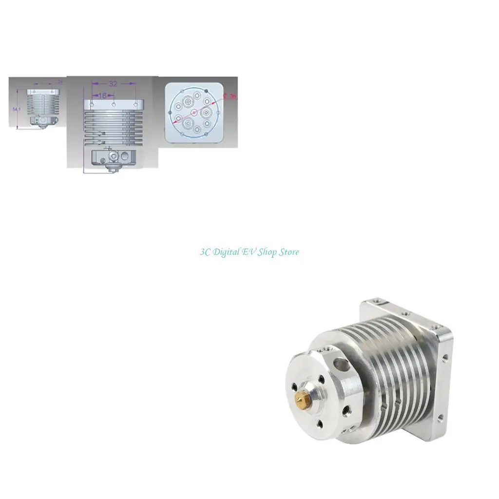 E74D 12V/24V Aluminium Hotend Bowden Extruder für MK8 Düse Für Drucker Zubehör 0,4/1,75mm Mehrfarbige Filament