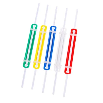 50 Pcs File Paper Fasteners Plastic Binding Clip Two-Hole Loose-leaf Binder File Folder Office Document Storage Supplies