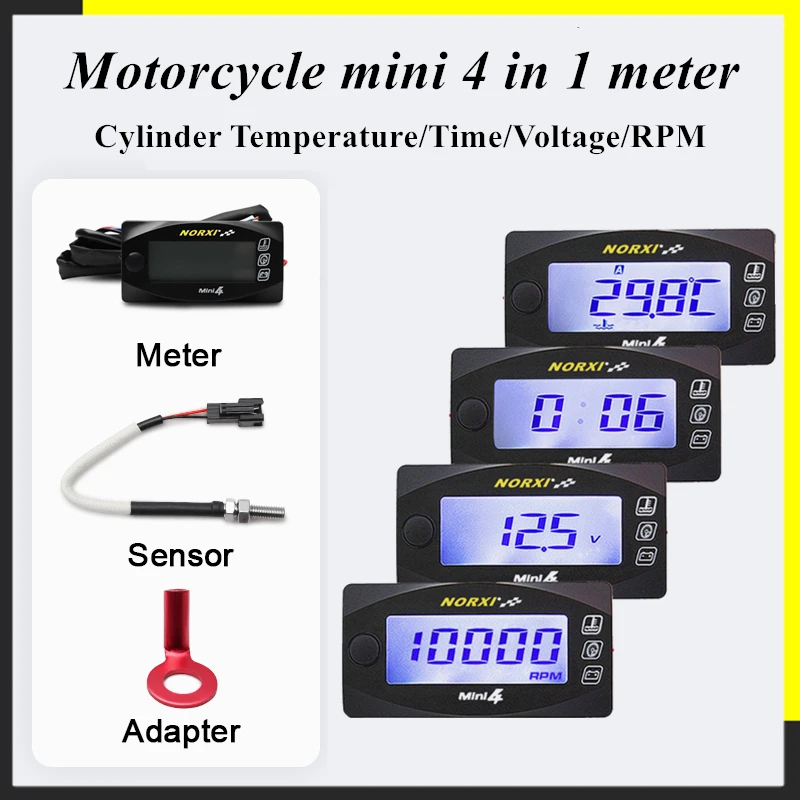 tachometerMotorcyclescylinderheadtemperatureVoltmeterTimeRPM