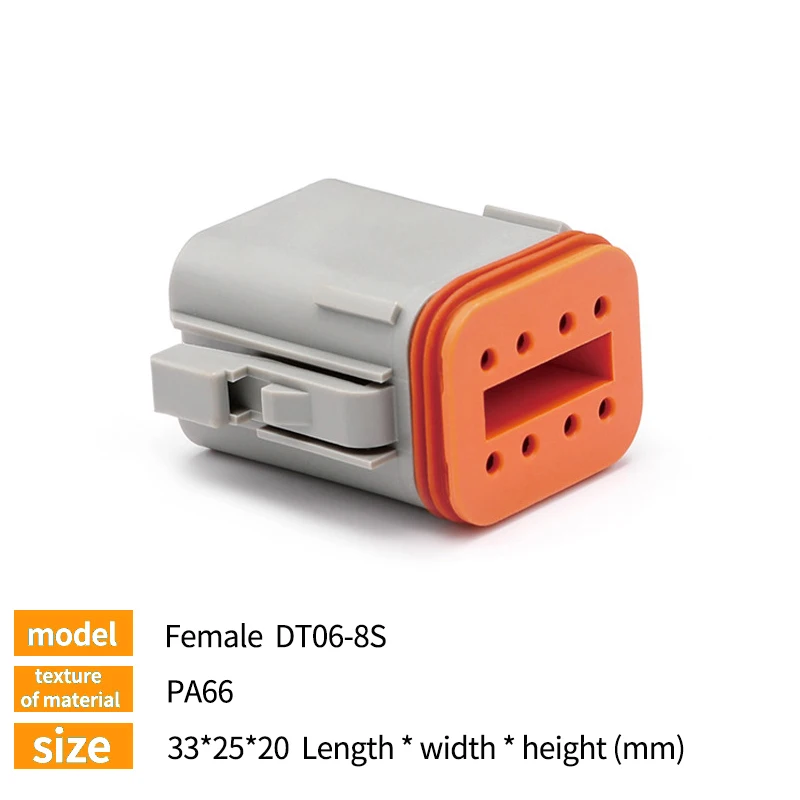 com flange fixa, DT04-6P-L012, 2 3 4