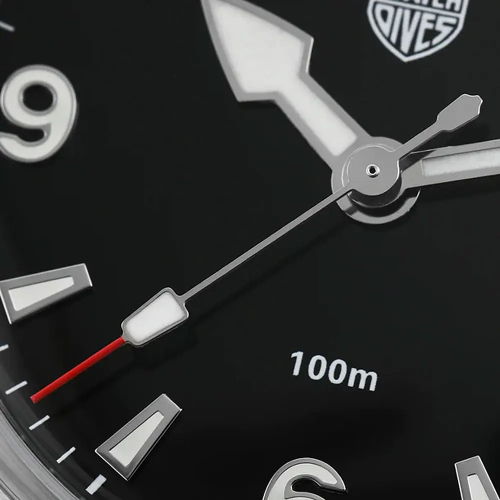 Watchdives WD1960S 36mm Stainless Steel VH31 Quartz Watch 100m Water Resistance BGW9 and C3 Luminous Hardlex Crystal Wristwatch