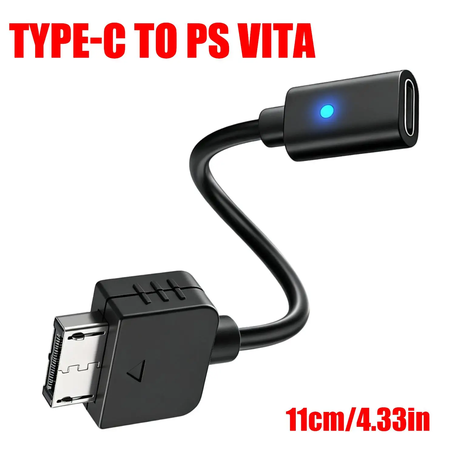 플레이스테이션 Ps Vita 1000 게임 콘솔 충전기 어댑터용 Type-C 충전 데이터 케이블 Ps PCH-1000용 TypeC Led 변환 코드