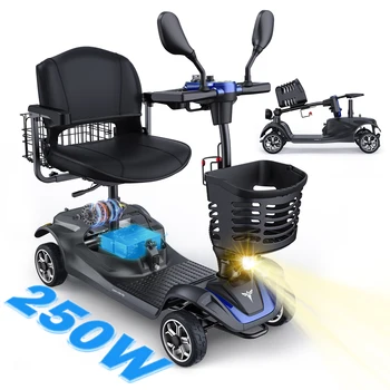 ENGWE Ease 3 Monopattino per mobilità a 4 ruote, motore da 250 W, portata 12,4 miglia, batteria da 288 Wh, ruote antiscivolo, pieghevole e regolabile