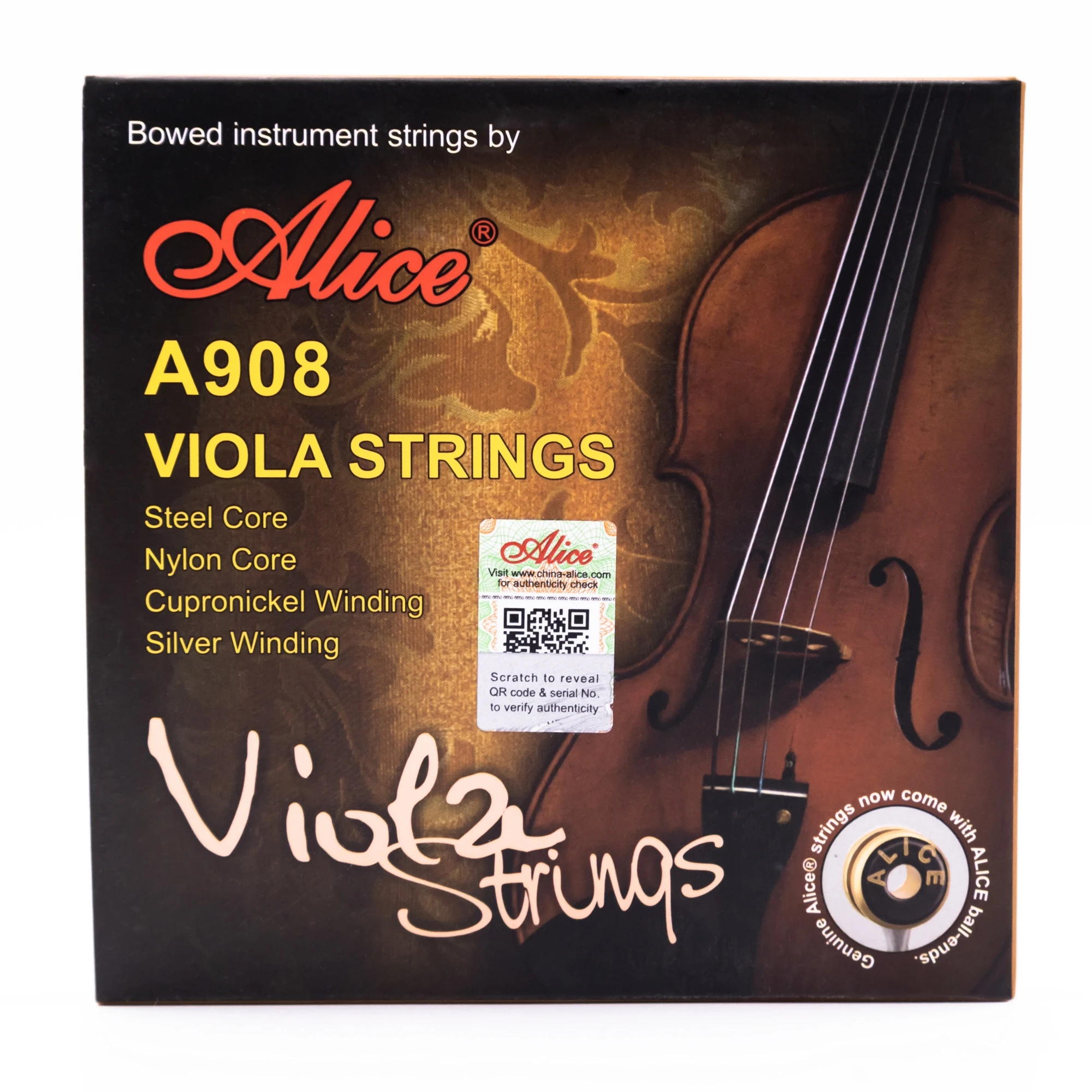Alice A903 viola Strings Steel core alloy German-silver twining strings, A-D-G-C viola String ,viola Parts Accessories