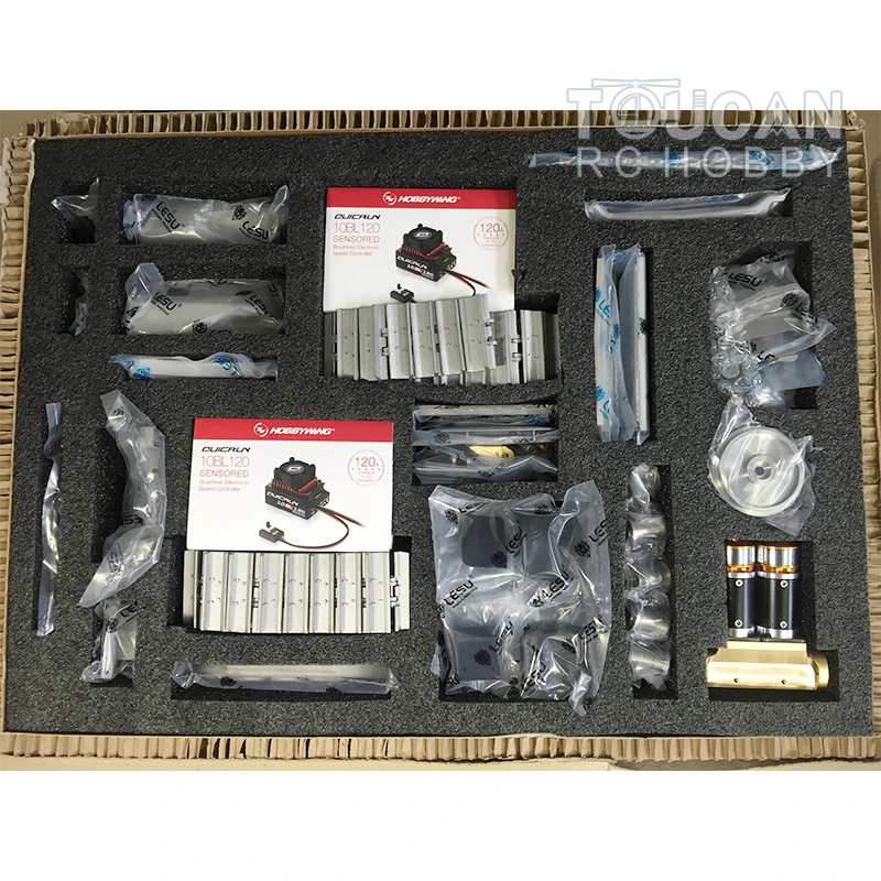 LESU 1/14 Aoue-DT60 Crawler Dozer Bulldozer DIY RC Hydraulic Model Truck Pump Lights Unpainted Unassembled RC Toys Model 4