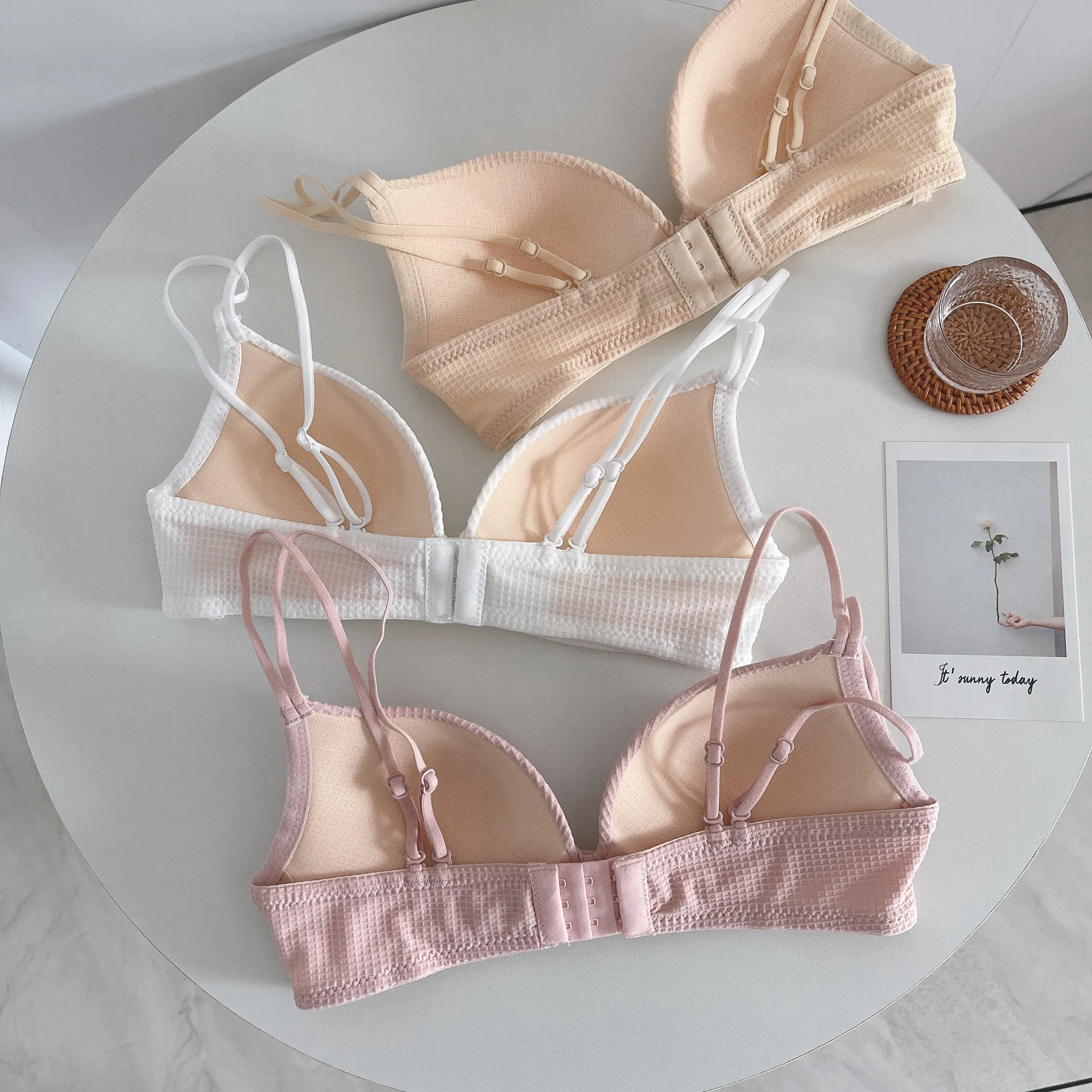 Women Underwear Push Up Comfortable Soft Bra Seamless Thin Lingerie Sexy No Steel Cotton Bralette Gathered Invisible Brassiere