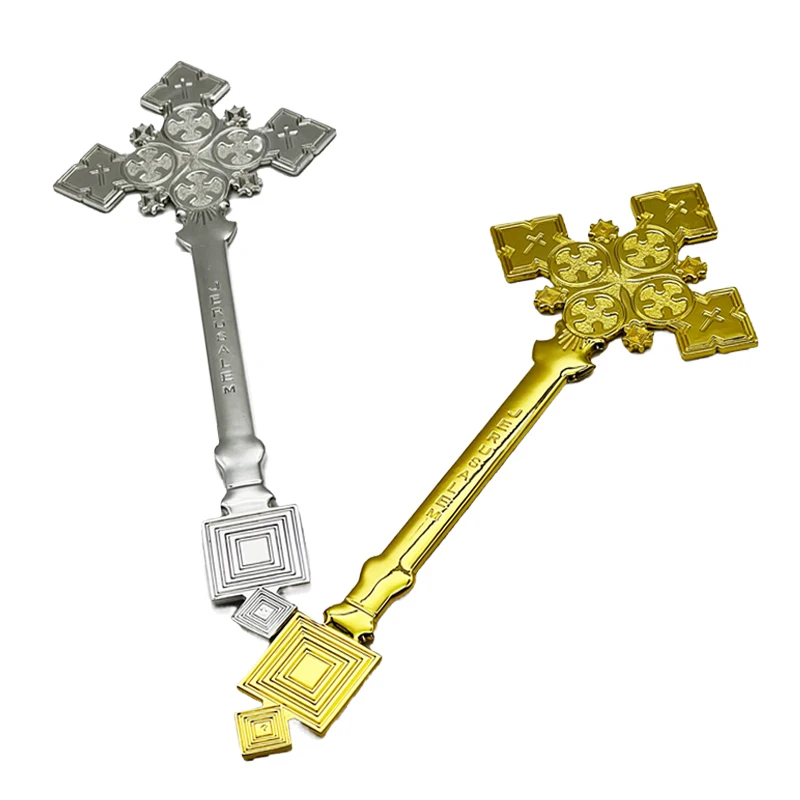 Elegant Gold and Silver Christian Wall Cross Decor