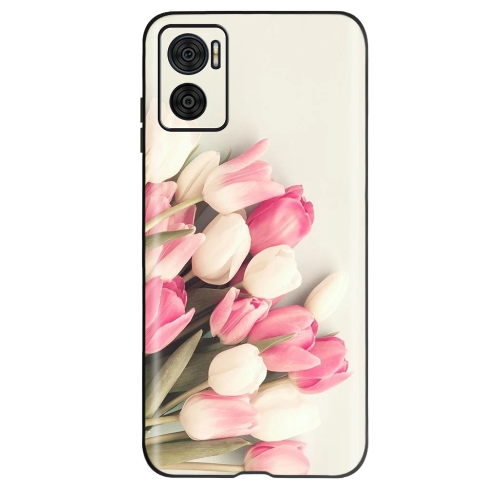 Elegant Flower Butterfly Soft Phone Case for Motorola Moto E Series