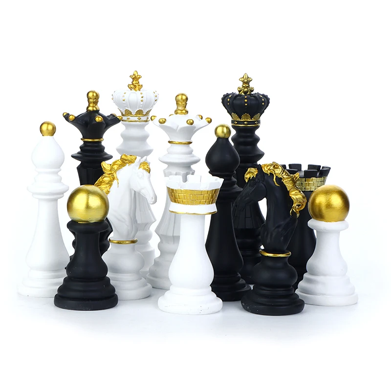 International Chess Resin Chess Pieces Board Games Accessories Figurines Chessmen Ornaments 1pc