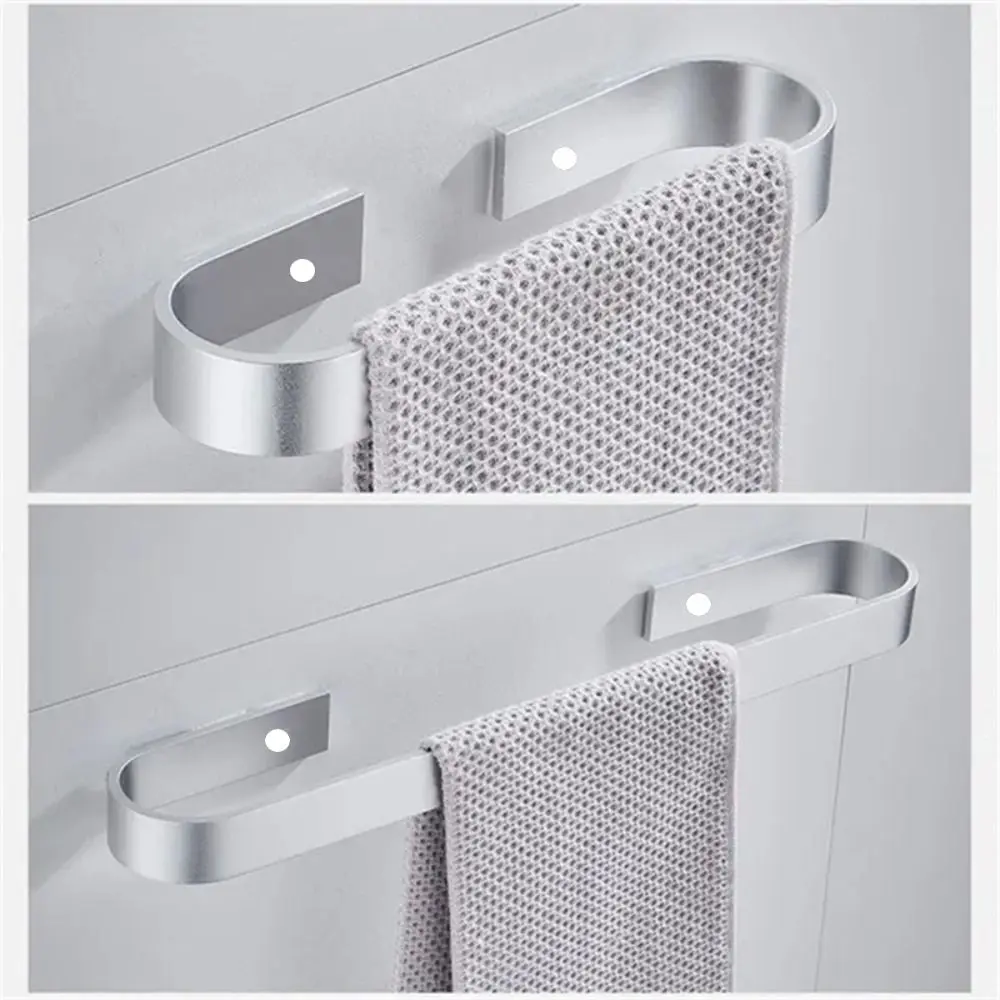 25/45cm Towel Rack Wall Mount Clothes Holder Storage Shelf Bathroom Hanger Holder Organizer Practical Bathroom Hardware