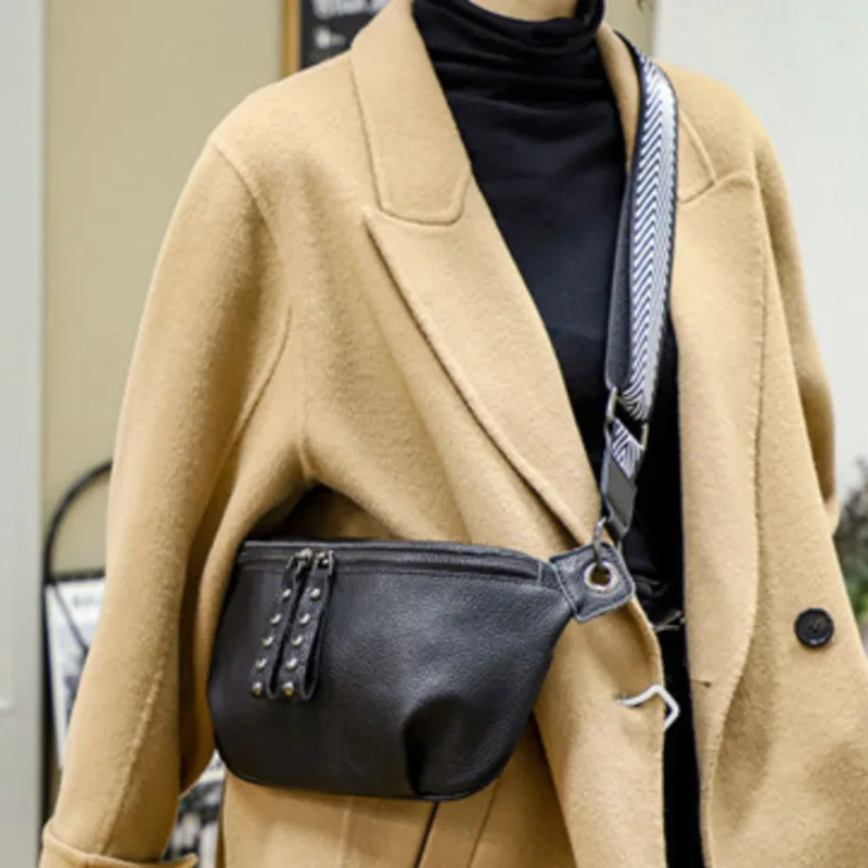 Cowhide Top Shoulder Single Layer Bag Fashion Crossbody Chain Zipper Handbag For Woman High-Quality Messenger Versatile Luxury