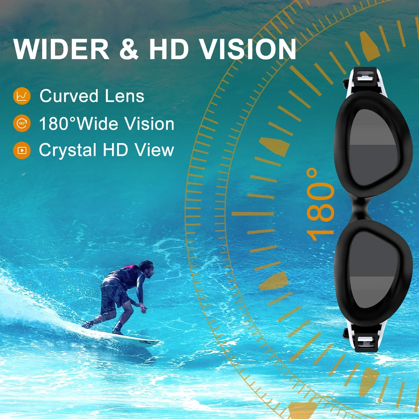 Swimming Goggles Adult Professional Swimming Goggles Anti-fog UV Protection Lens Waterproof Adjustable Silicone Swim Glasses Swimming Equipment