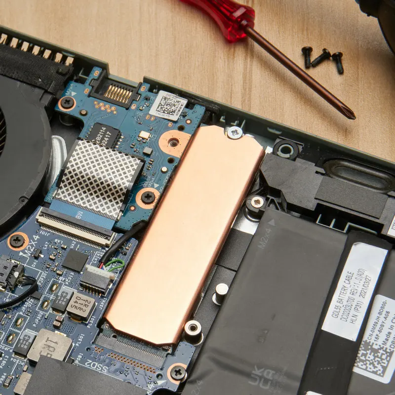 Hard Disk Heat Sink Copper Lightweight Disk Radiator 0.5mm 401W Portable Set Antioxidant  for M.2 2242 2280 NVMe SSD