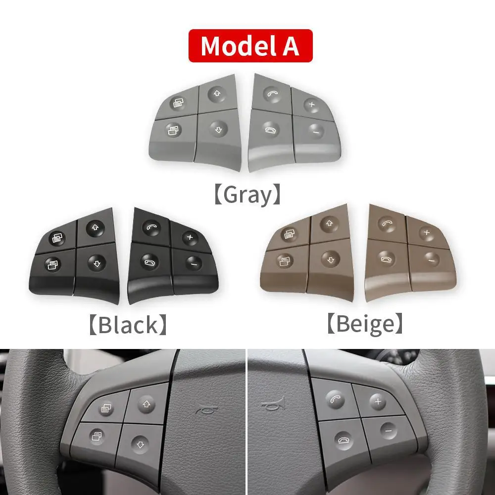 

2Pcs Car Multi-function Steering Wheel Buttons Kit For Mercedes For Benz W164 GL ML Class 2006-2009 W251 R Class 2006-2009 W245