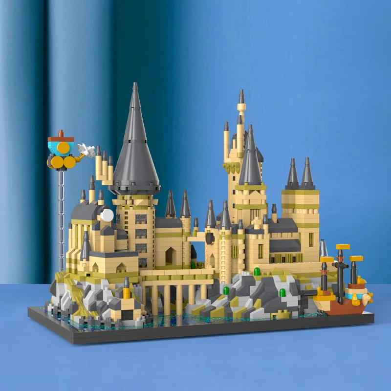 New Stone Magic Castle Creative Harrys School Set City DIY Model Building Blocks Bricks Toys For Children Adult Gift 3