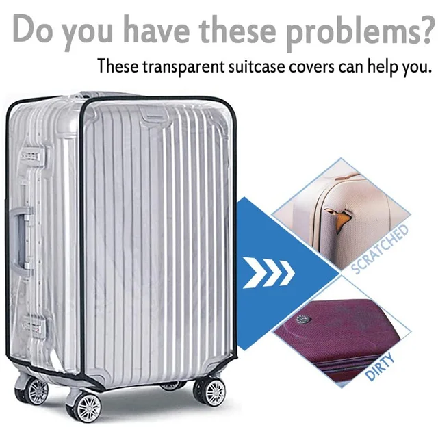 Housse Valise Protection, 2Pcs Housse de Valise en PVC Transparent, 28  Pouce Housse Protection Valise Lavable, Compatible avec la Plupart des  Sacs, Transparent, 67-71cm*45-49cm*30-34cm, Modern, : : Mode