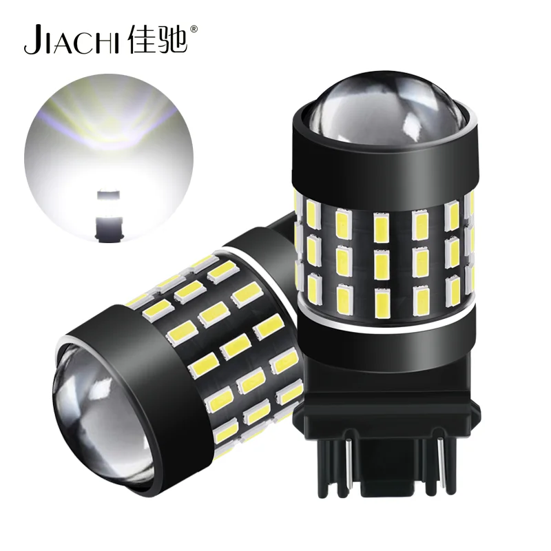

jiachi 2PCS 3157 1157 1156 7443 P27/7W Led Car Bulb 3014Chip 54SMD Replacement Auto Bulb for Tail Light Turn Signal Light 12-24V