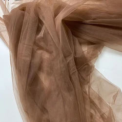 Elegant Purple and Pink Soft Tulle Fabric for Weddings and Celebrations (Chocolate Brown)