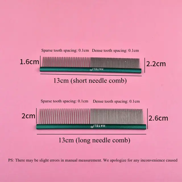 High Quality Pet Dog Comb Small Size Grooming Comb For Shaggy Cat Dogs Barber Grooming Tool Salon Pet Grooming Stainless Comb 6