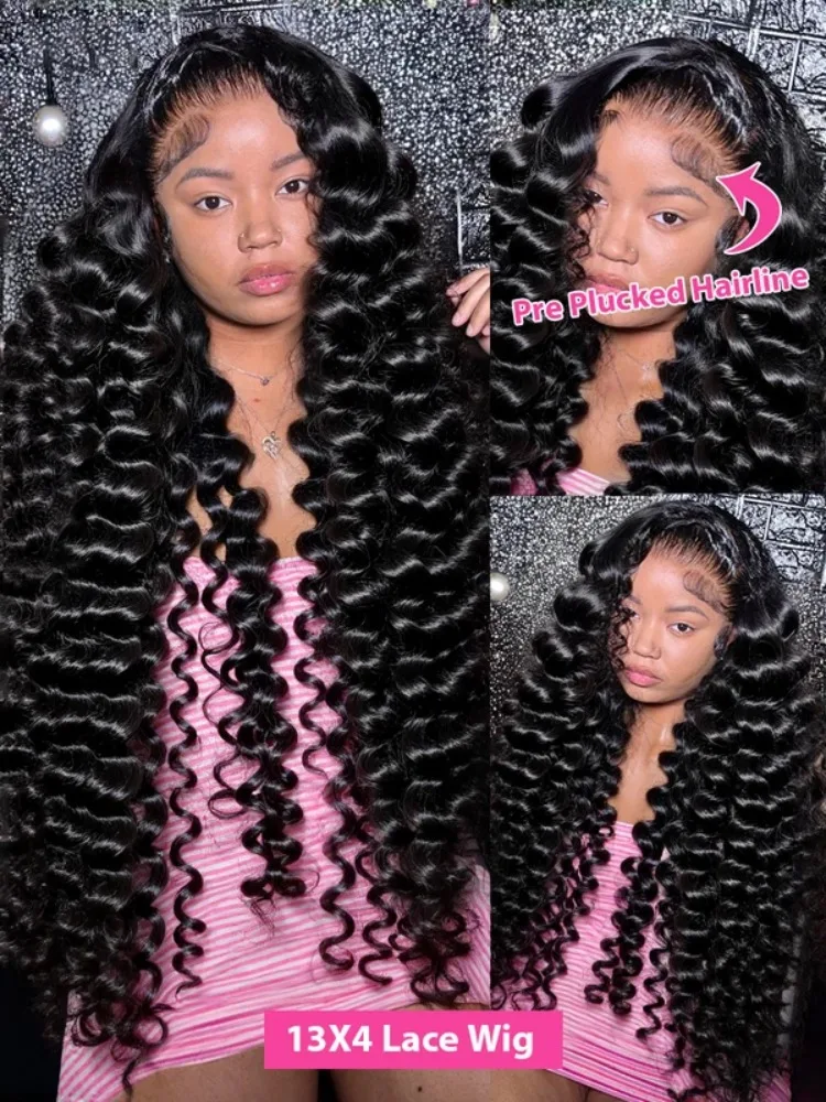 100% Human Hair Loose Deep Wave 32 Inch - Natural Color Silky No Tangle No Shedding Full Volume Weave