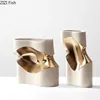Creative Curved Gold Waist Ceramic Vase Modern Floral Vases Desk Decoration Artificial Flowers Decorative Flower Arrangement 1
