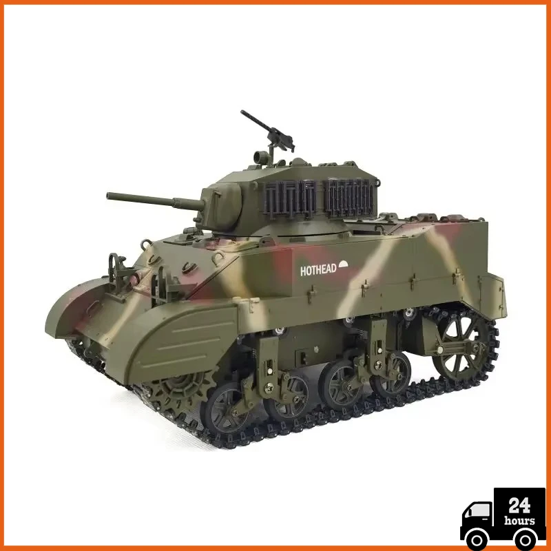 New Warehouse Soldier US Stuart M5A1 RC Tank Military Simulation Tank Model Assembly G2080 Toy Adult Boy Toy  COOLBANK MODEL 4