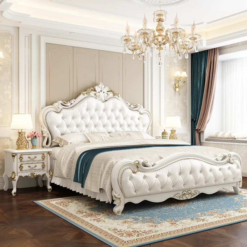 Testiera Della Casa Queen Frame Double Size Luxury Modern Modern Luxury Double Size Girls White Letto Matrimoniale Mobili Per Camera Da Letto