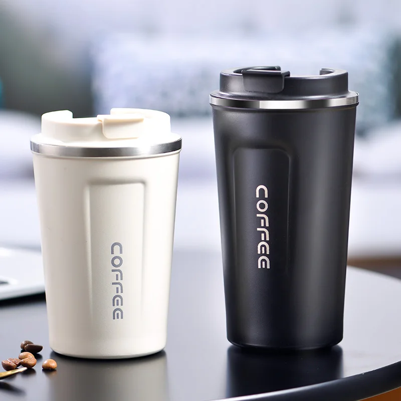GIANXI Coffee Insulation Mug Ceramic Liner Thermos With Straw Simple Style  Leak-Proof Keep Cold And Warm Coffee Cups