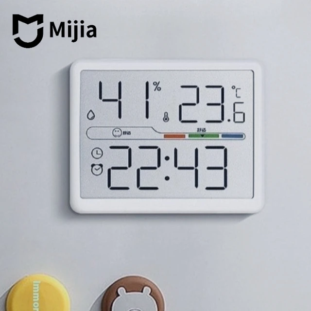 Mijia New Electronic Thermometer Hygrometer Weather Station High Precision with Table Clock Function Mini Thermometer LCD Tools 1
