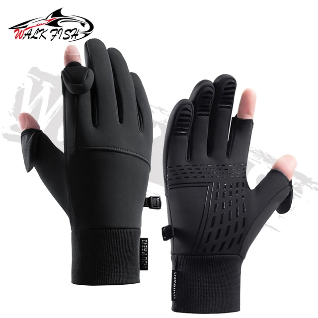 WALK FISH Winter Fishing Gloves Warm Protection Fish Angling Gloves  Waterproof Winter Gloves Windproof Anti-Slip Warm Men Women - AliExpress