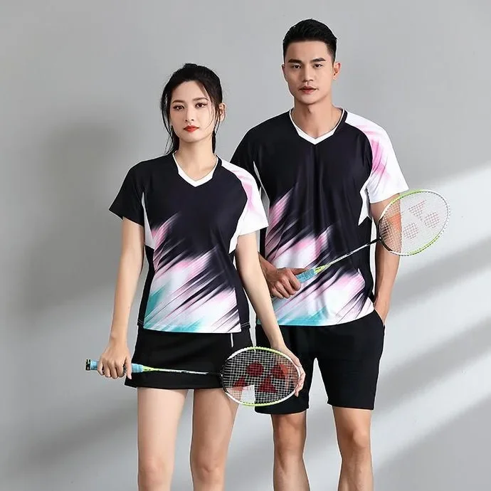 Badminton Uniforms Comfortable Couple Badminton Shirts Quick Dry Sweat Absorbent Mesh Sports Top Fitness Competition Group Buy Women's