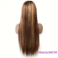 Perruque en cheveux humains densité 200, raide, avec mèches, 5x5, blond ombré, perruque en dentelle HD, 13x4, frontale en cheveux humains colorés, pré-épilée 6
