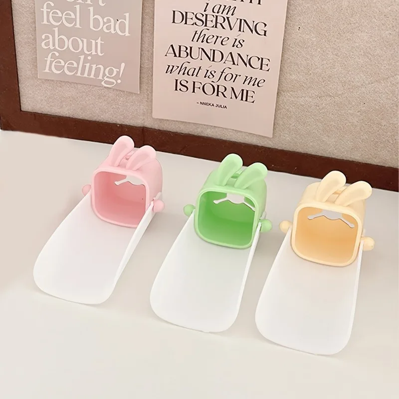 1pc Faucet extender cartoon bathroom kitchen silicone hand washing tool rabbit children splash proof 5