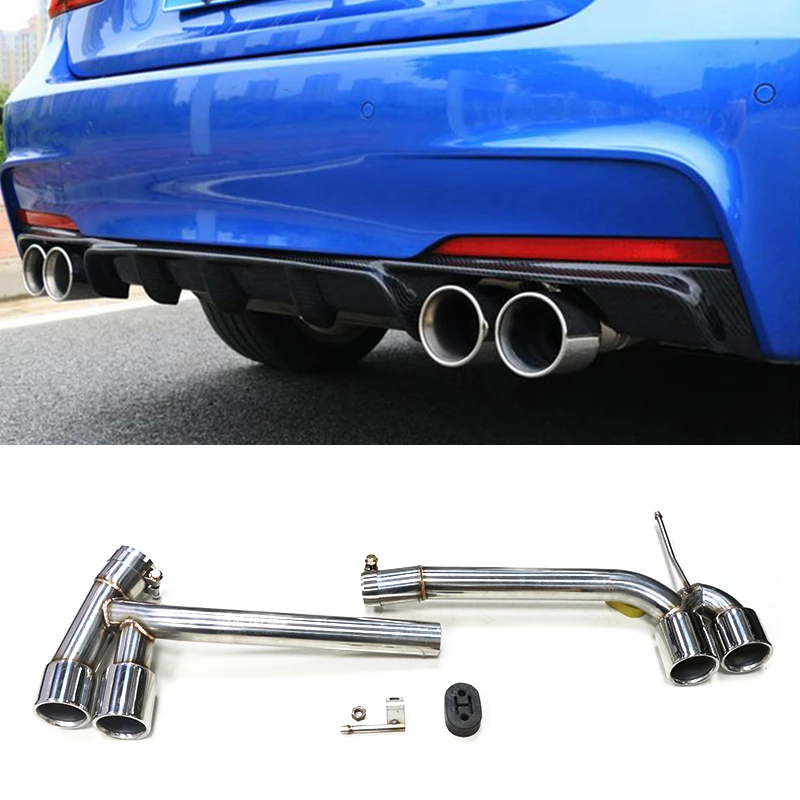 Stainless Steel Car Exhaust Tip For Bmw F30 320i 318i 3 Series 420i