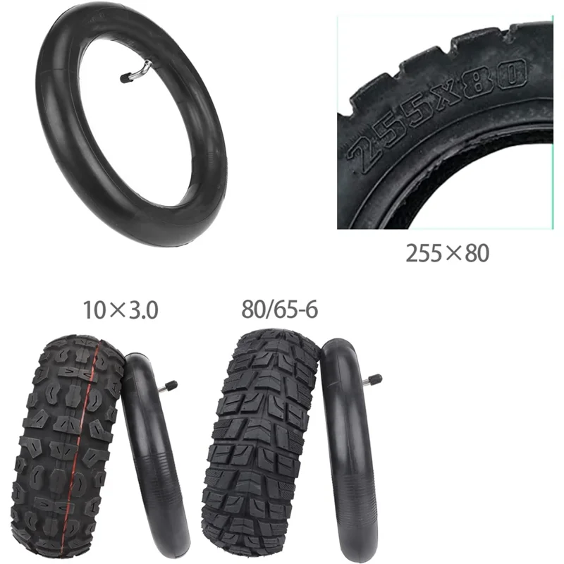 80/65-6 10X2.5 Inner Tube Replacement Tire Tire With Elbow Valve Thickened Widened