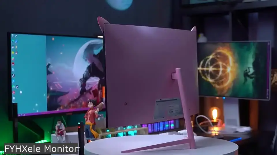 ピンク色の湾曲モニター,27インチ,1k/2k,165hz,1800r