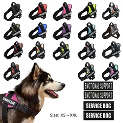 Customizable Patch For Dog Chest Harness Collar With Handle Fashion Dog Harness Reflective Vest For Small Medium Large Dog Husky