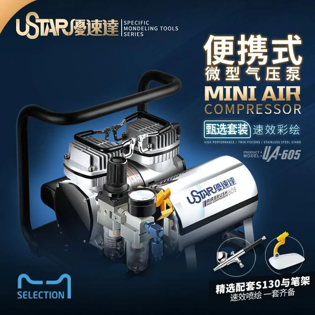 Master Airbrush Performance Dual-Action Airbrush Kit with Master Air Compressor with Air Hose and Moisture Trap