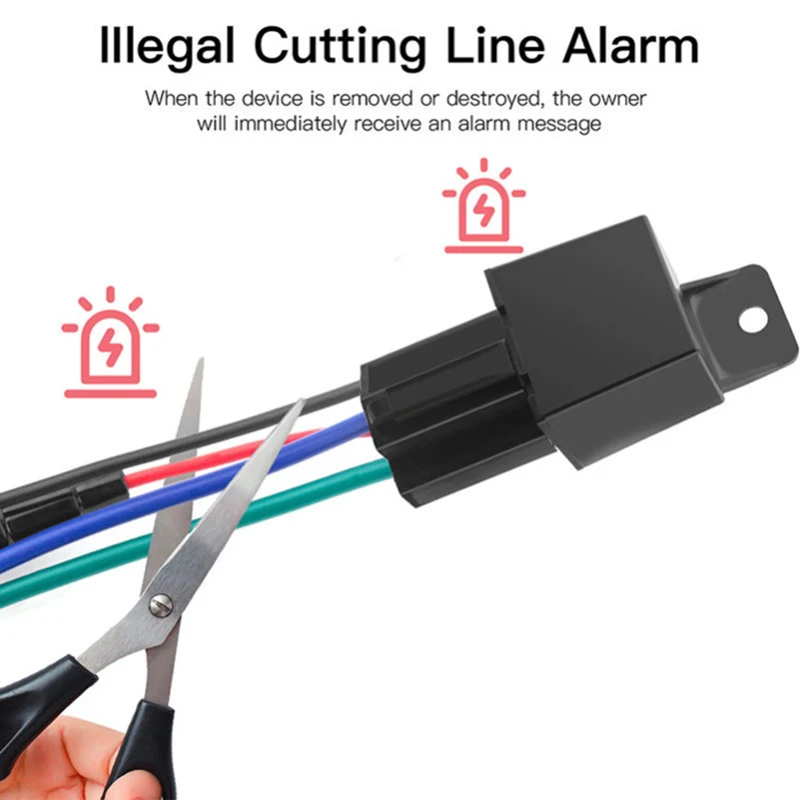 built-in relay car GPS tracker motorcycle vehicle tracking device remote control engine cut-off free application app