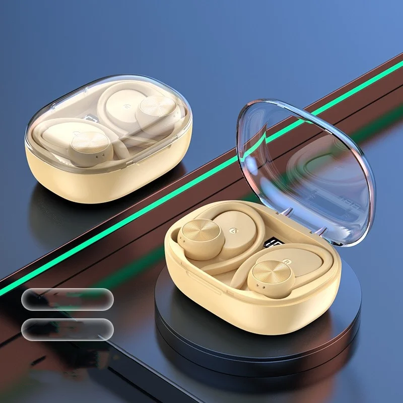Auriculares estéreo inalámbricos verdaderos TWS, con diseño de gancho para la oreja, calidad de sonido de alta fidelidad y llamadas de alta definición,