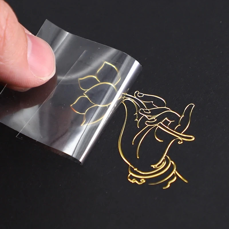Transfer Sticker 3D rose gold transfer sticker silver metal crystal label self-adhesive brand personalized DTF print UV foil relief