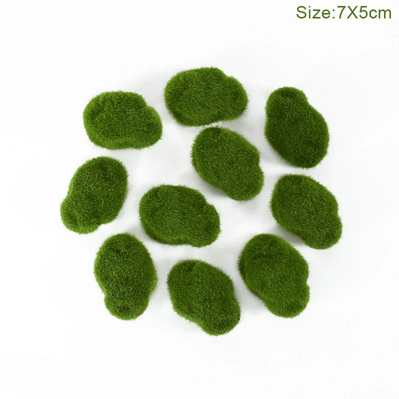 Mousse Artificielle de Charbon pour Décoration de Jardin, Fausse Mousse  Verte Recouverte, Ornement de Paysage, Maison, 10 Pièces - AliExpress