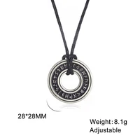 Colliers Runes nordiques Vintage pour hommes, en acier inoxydable, Runes nordiques, bijoux Viking, païen, ancien Futhark, pendentif amulette Talisman 5