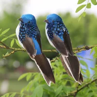 1PC Artificial Feather Bird Garden Floral Decoration Bird Foam Feather Products Fake Sparrow 5