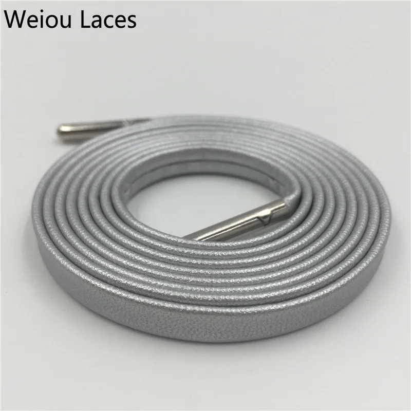 Official Weiou Luxury Goatskin Soft Leather Flat Bootlaces Customized Sneakers Shoe Laces Designer SheepSkin Shoelaces 130cm/51
